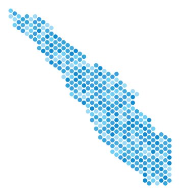 Mavi nokta Sumatra Adası Haritası