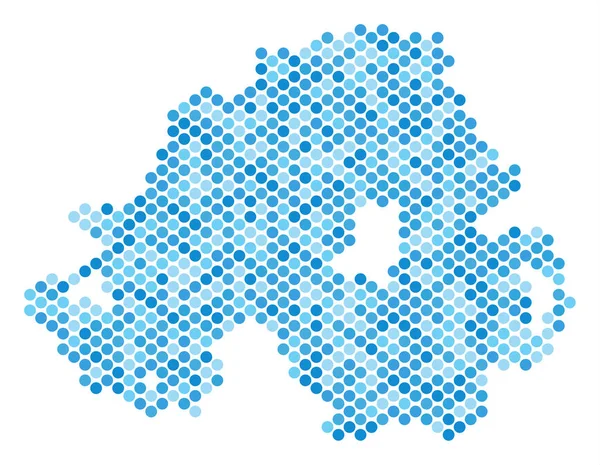 Mavi nokta Kuzey İrlanda Haritası