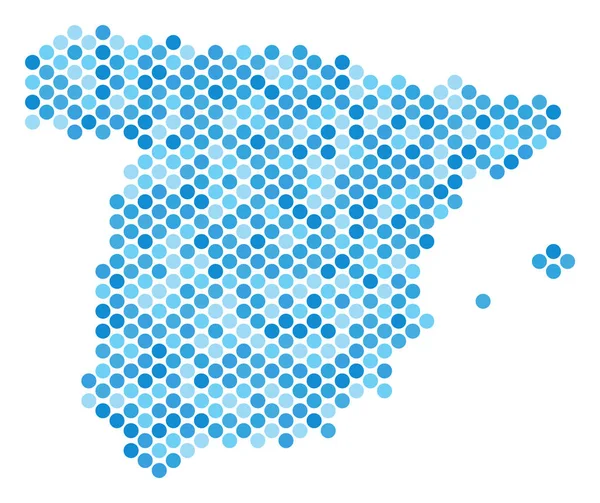 蓝点西班牙地图 — 图库矢量图片