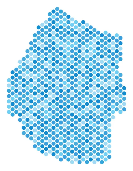 Χάρτης μπλε διακεκομμένη Σουαζιλάνδη — Διανυσματικό Αρχείο