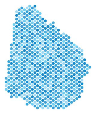 Mavi nokta Uruguay Haritası