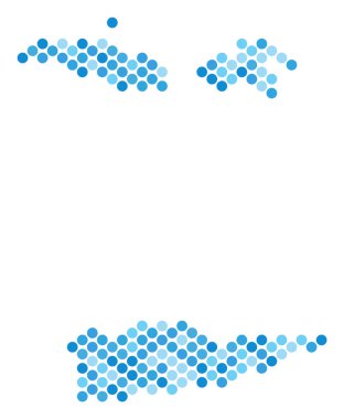 ABD Virgin Adaları harita mavi noktalı