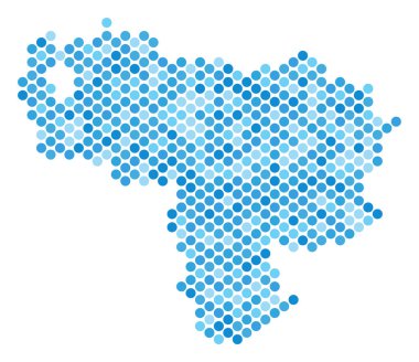 Mavi nokta Venezuela Haritası