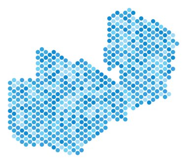 Mavi nokta Zambiya Haritası