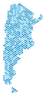 Mavi nokta Arjantin harita