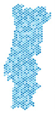 Mavi noktalı Portekiz Haritası