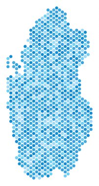 Mavi nokta Katar harita