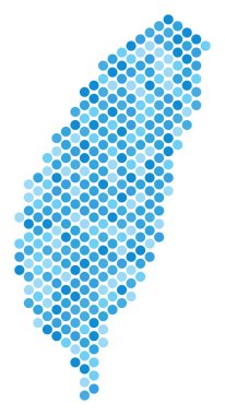 Mavi nokta Tayvan ada Haritası