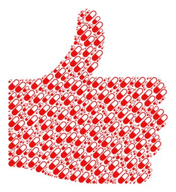 İlaç granül simgelerin iyi mozaik