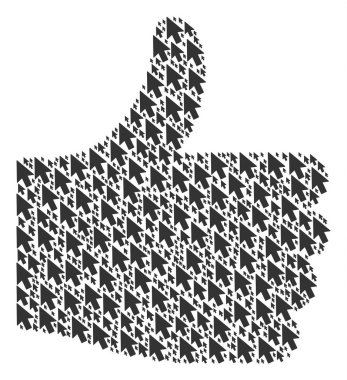 Kolaj fare imleç simgelerin devam