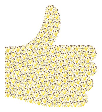 İtibar mozaik mantar simgeler