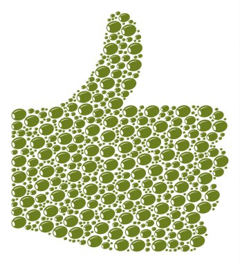 Tamam Olive simgeler mozaiği