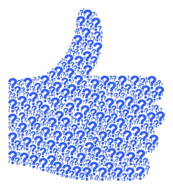 Tamam soru simgeler mozaiği