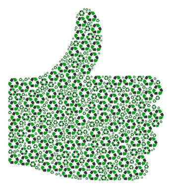 Tamam geri dönüşüm okları simge bileşimi