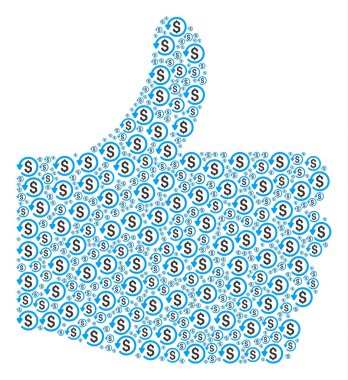 Geri ödeme simgelerin iyi işareti kolaj