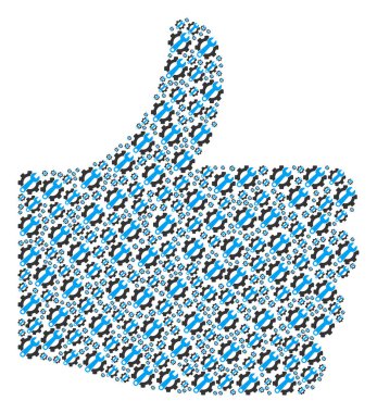 Servisin seçim kolaj simgeler araçları