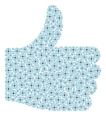 Hedef Bullseye simgeler şeklinde devam