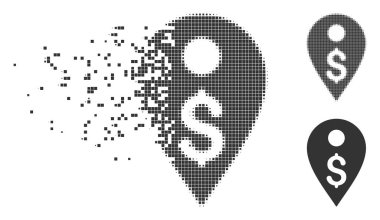 Pixel simgesi hareket doları harita işareti