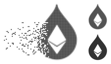 Ethereum damla hasarlı piksel simgesi