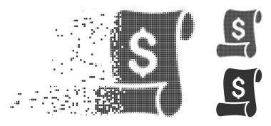 Mali alış irsaliyesi Roll piksel simgesi çürümüş