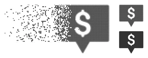 Banka mapa ukazatel prach Pixel ikona — Stockový vektor
