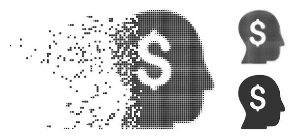 Homem de negócios Dispersed Pixel Icon — Vetor de Stock