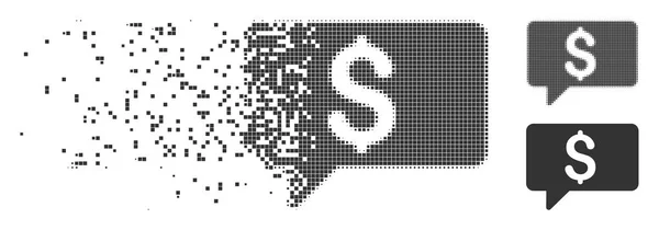 Message d'argent déchiqueté Pixel Icon — Image vectorielle