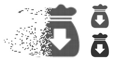 Kar çanta piksel noktalı resim simgesi kırılmış