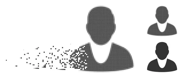 Client verschwindet Pixel-Halbton-Symbol — Stockvektor