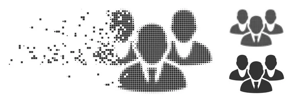 Персонал Dispersed Pixel Halftone Icon — стоковый вектор