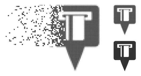 Bankomat mapę wskaźnika uszkodzonych pikseli rastra ikona — Wektor stockowy