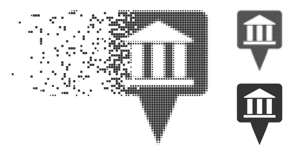 Τράπεζα κτίριο δείκτη αποσυντίθεται Pixel εικόνα ράστερ — Διανυσματικό Αρχείο
