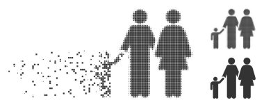 Aile kaybolan piksel noktalı resim simgesi
