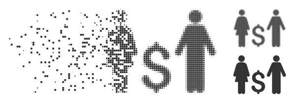 Family Dollar Decomposed Pixel Halftone Icon
