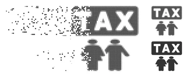Aile vergi basınç rendelenmiş piksel noktalı resim simgesi — Stok Vektör