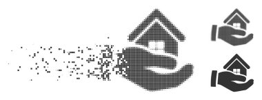 Realty teklif el piksel noktalı resim simgesi dağınık