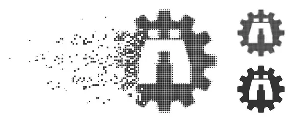 Kaputte Pixel-Ferngläser finden Optionssymbol — Stockvektor