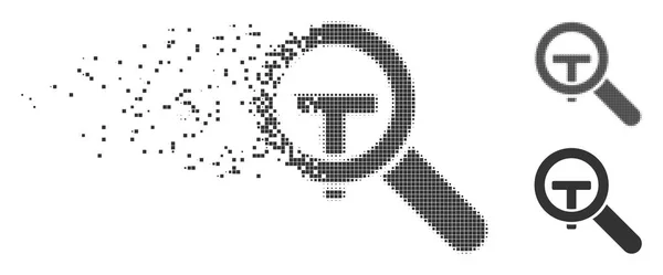 Przesuwanie pikseli rastra wyszukiwania tekstu ikona — Wektor stockowy