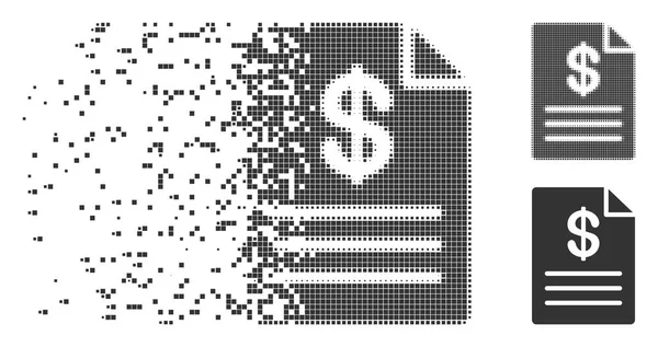 Prijs lijst gedissipeerde Pixel Halftone pictogram — Stockvector