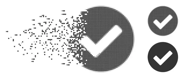 Igen törött Pixel félárnyék ikon — Stock Vector