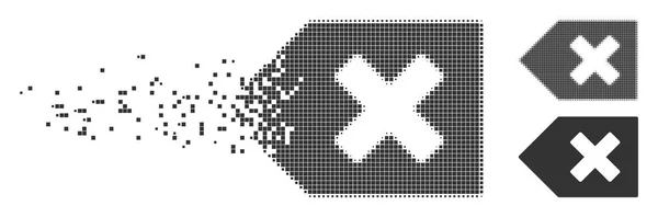 Auflösung der Pixel-Halfone-Backspace-Ikone — Stockvektor