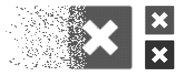 Измельчённый пиксель-полутоновая икона — стоковый вектор