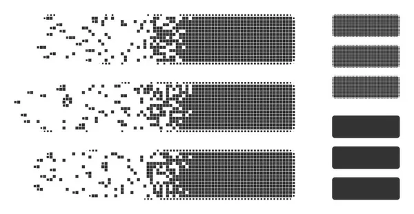 Icona del database mezzitoni pixel triturati — Vettoriale Stock