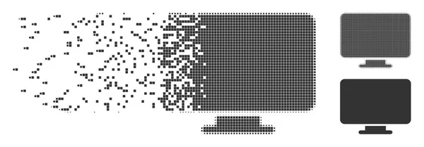 Auflösung des Pixel-Halfone-Desktop-Symbols — Stockvektor
