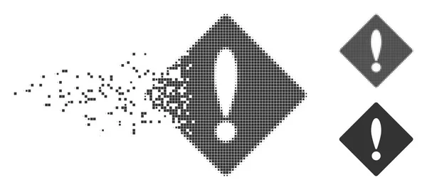 Aprító Pixel félárnyék hiba ikon — Stock Vector