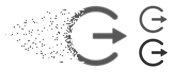Icône de sortie de demi-teinte de pixel dispersée — Image vectorielle