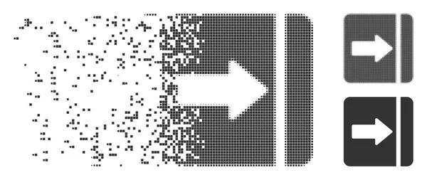 Rozpuszczonego piksela rastra rozwiń ikonę prawym Menu — Wektor stockowy