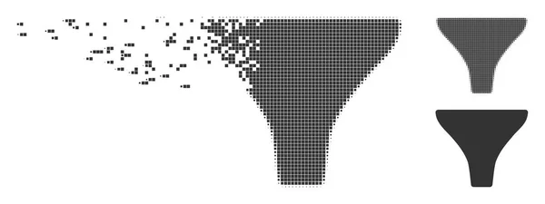 Icono Filtro Vectorial Gris Variantes Enteras Disueltas Punteadas Sin Daños — Vector de stock