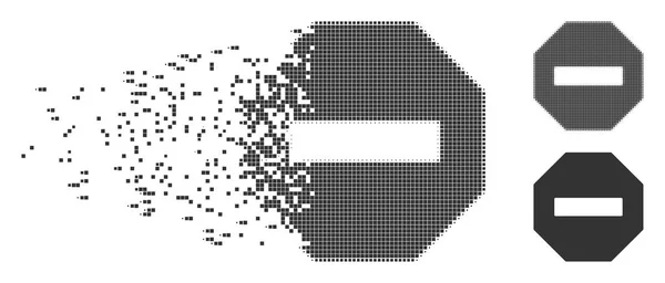 Запрещённая восьмиугольная икона Пикселя — стоковый вектор