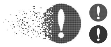 Rendelenmiş piksel yarı ton sorun simgesi